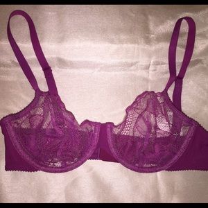 Wolford fuchsia lace bra