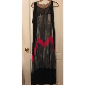 BCBG Max Azria "Aura" Maxi dress w/ lace detailing