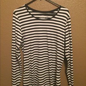 H&M black and white striped shirt