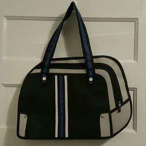 Black and Blue Large 2 Dimensional Handbag