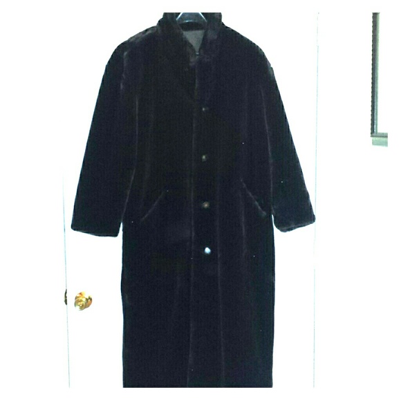 Faux fur  trench reversible coat