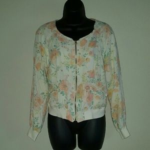 Bomber Style Floral Jacket