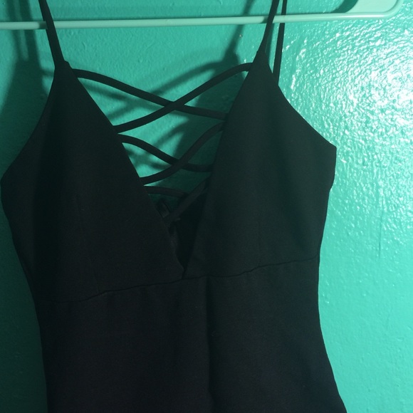 Tight black dress