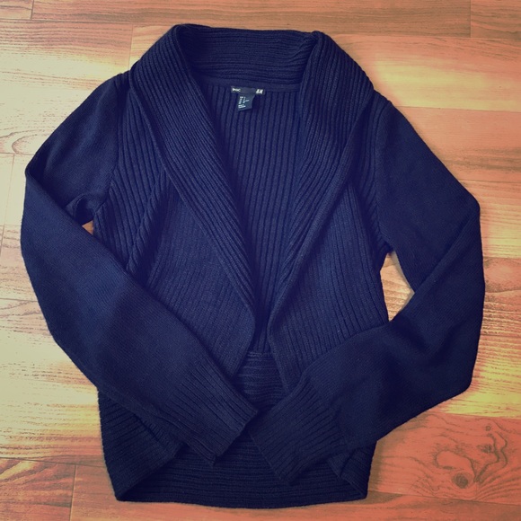 Navy blue cowl cardigan