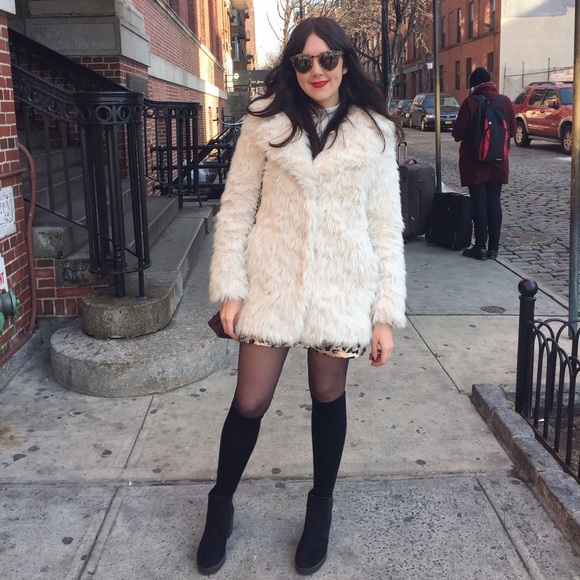 Topshop Faux Fur Jacket
