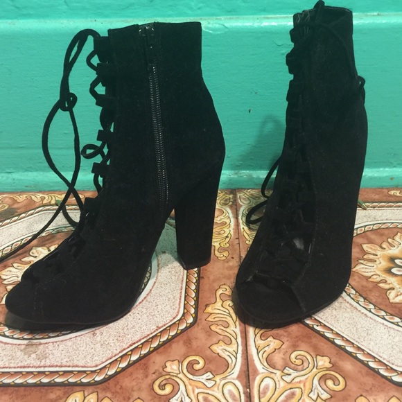 Black suede shoes