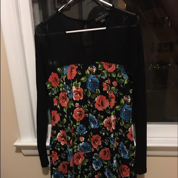 XX1 - Black Floral Skater dress