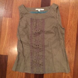 Boden linen shell with eyelet detail