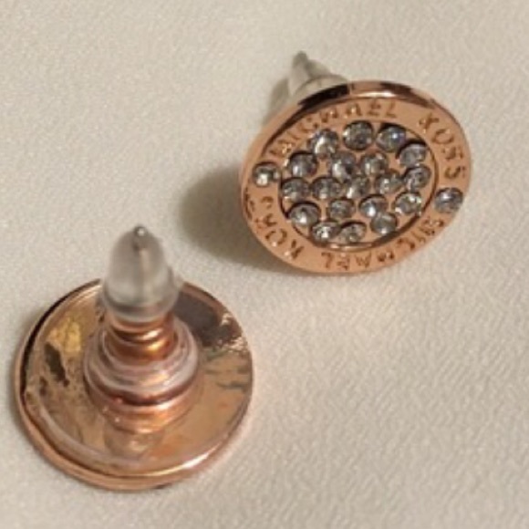 ⚡️⚡️🆕Rose Gold Michael KORS Brilliance Pave Studs - Picture 2 of 3