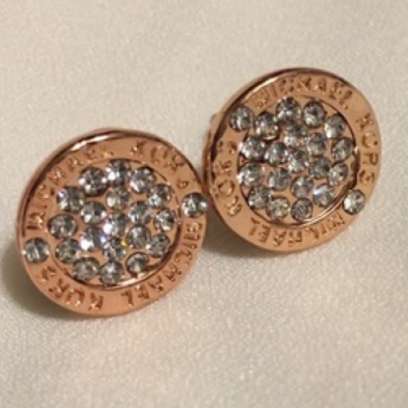 ⚡️⚡️🆕Rose Gold Michael KORS Brilliance Pave Studs - Picture 3 of 3