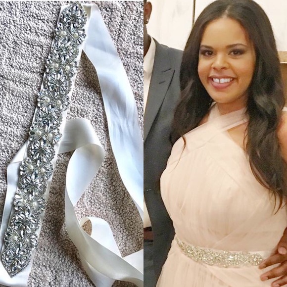 Rhinestone bridal belt