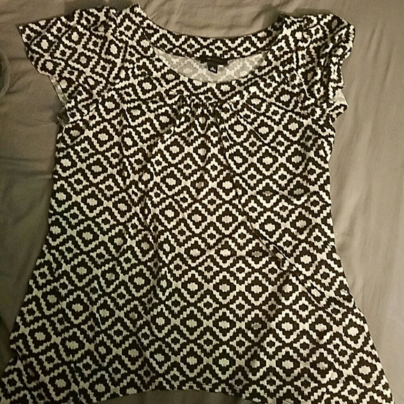 Black and cream dressy top