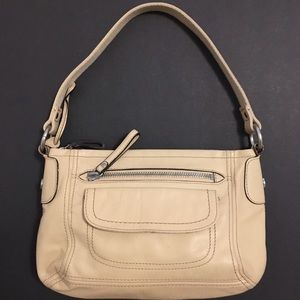 Cream leather FOSSIL bag