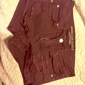American Eagle Burgundy Shortie