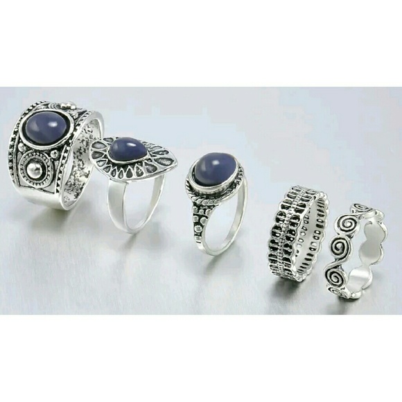 ⭐NEW! 5 Piece Retro Midi Knuckle Rings Set