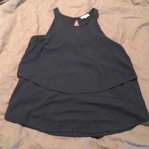 Navy blue, open back tank top size S