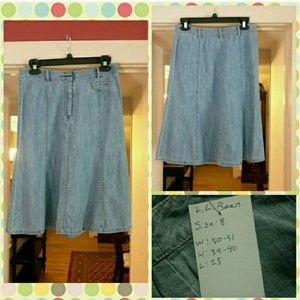 Ll bean Jean skirt