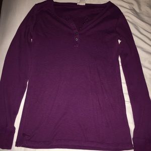 Purple Mossimo Long Sleeve Top, Large