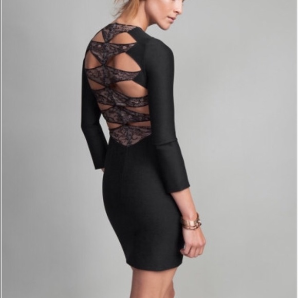 Noam Hanoch dress with lace inserts on back