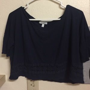 Blue crop top