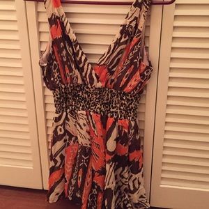 Cool sleeveless top.