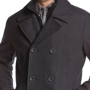 Kenneth Cole REACTION Men's Wool Peacoat w/ collar