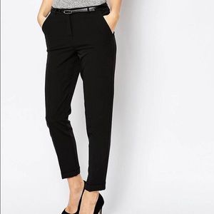 ASOS cigarette pants w/ belt