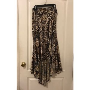 Marciano flowy blck/gold skirt