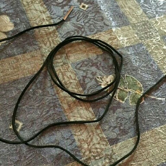 Chocker Punk Gothic Style Long Black PU Leathe - Picture 2 of 3