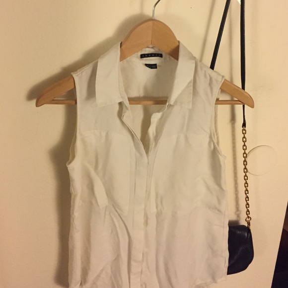 Kinda sheer sleeveless blouse by Theory
