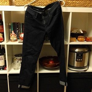 Loft Curvy Skinny Dark Wash Jeans