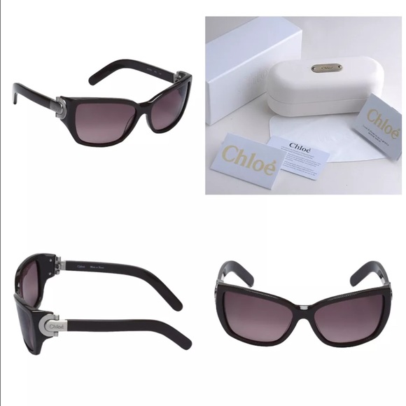 $480 New Chloe Brown Sunglasses w/ Case & Cards