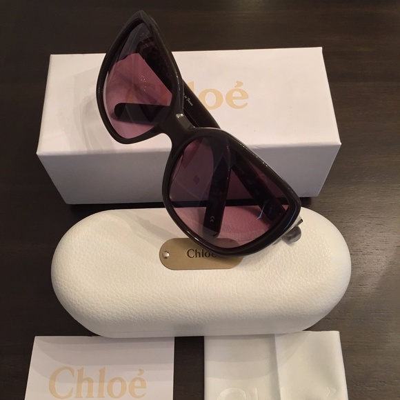 $480 New Chloe Brown Sunglasses w/ Case & Cards main image 6