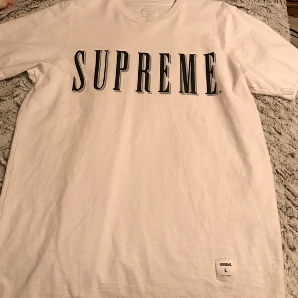 White supreme tee