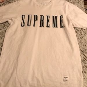 White supreme tee