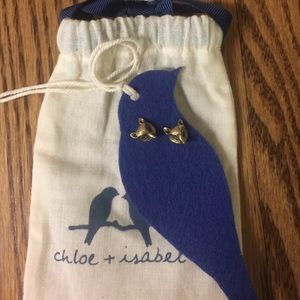 Chloe + Isabel Brass and Emerald Fox Earrings