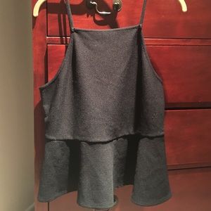 Urban Outfitters Black Peplum Top