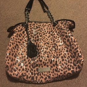 Betsey Johnson leopard sequins purse