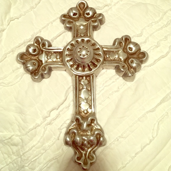 Silver metal cross