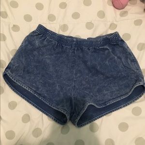 American apparel acid wash denim shorts