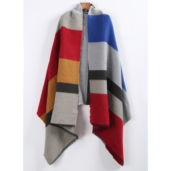 Color Block Scarf/Shawl - Picture 4 of 4