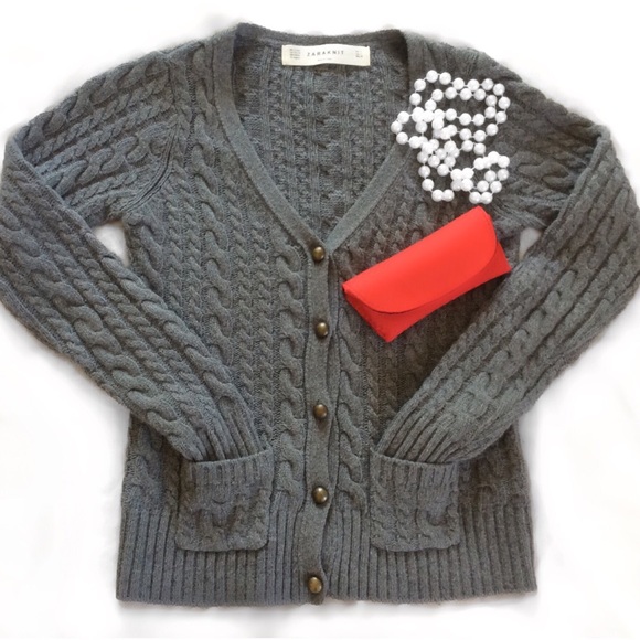 Zara Sweaters - ❗️FINAL❗️Zara thick soft Grey CableKnit