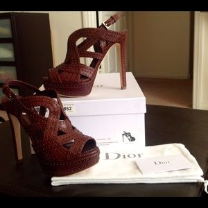 Christian Dior Studded Leather Platform Sandals