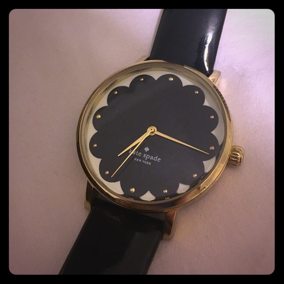 PRICE DROP: Kate Spade Black Leather Scallop Watch