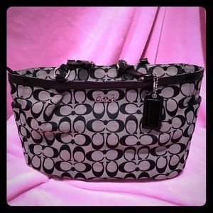 Authentic Coach purse. Navy Blue/Gray