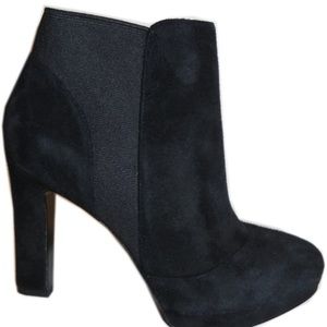 Via Spiga black suede Platform booty