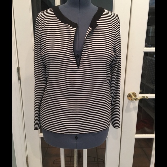Womens Calvin Klein striped Blouse Large