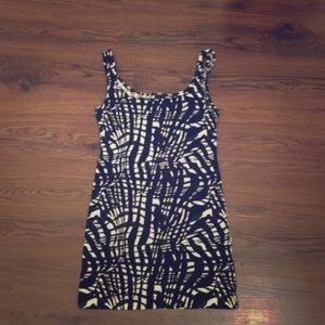 H&M BASIC BODYCON TANK DRESS - PRINTED