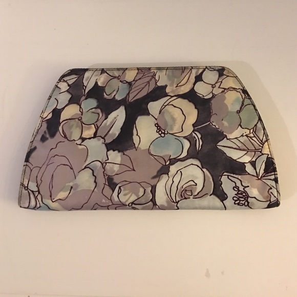 Vintage Banana Republic silk floral clutch.
