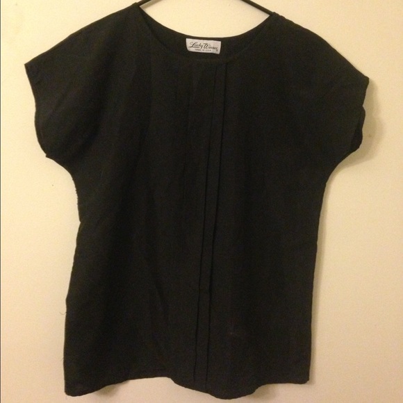 Vintage pleated silk top